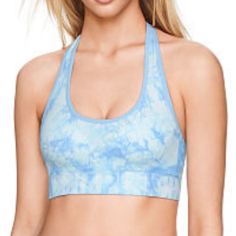 VS Pink Cool & Comfy wireless halter bra tie dye - Picture 3 of 8